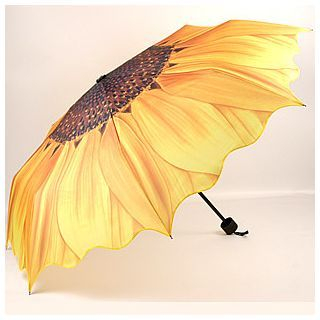 Bayhome Sunflower Print 3-Folded Umbrella