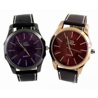 Faux-Leather Strap Watch