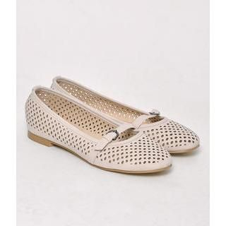 yeswalker Perforated Buckled Flats