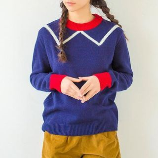Aigan Collar-Print Sweater