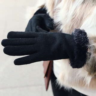 DANI LOVE Faux-Fur Lined Gloves