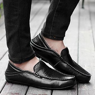 NOVO Genuine Leather Fleece-lined Loafers