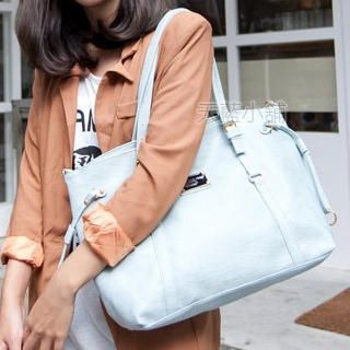 Drawstring Buckled Tote