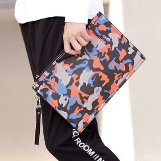 BagBuzz Print Faux Leather Clutch