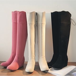 JY Shoes Hidden Wedge Over-the-Knee Boots