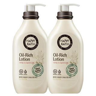 HAPPY BATH Set of 2: Natural 24 Oil-Rich Lotion 450ml 2pcs