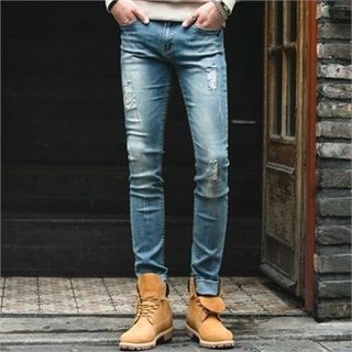 STYLEMAN Distressed Skinny Jeans