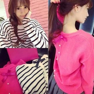 Clair Fashion Bow Back Knit Top