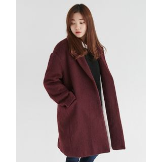 Someday, if Snap-Button Wool Blend Coat
