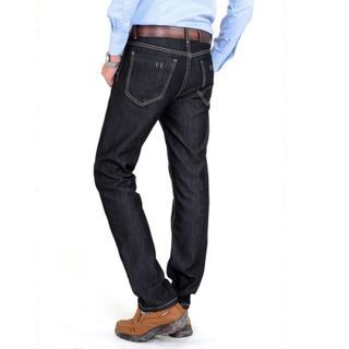 Leewiart Fleece-Lined Straight-Cut Jeans