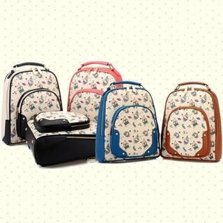 BeiBaoBao Faux-Leather Printed Backpack