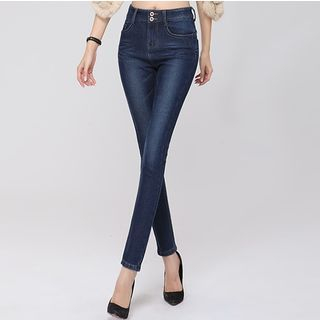 Camellia Fleece-Lined Tapered Jeans