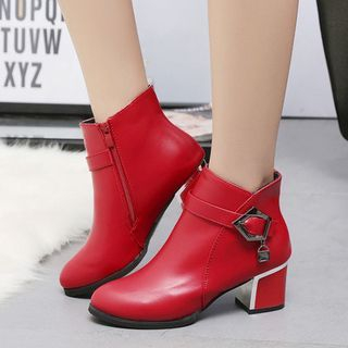 Yoflap Block Heel Ankle Boots