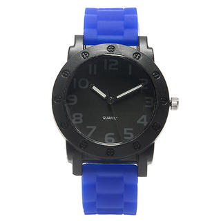 Collezio Plastic Case With Silicone Band Watch Blue - One Size