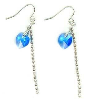 MyLittleThing Just Love Earrings with Blue Swarovski Crystal