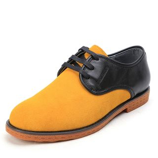 Sache Two-Tone Lace-Up Genuine Suede Shoes