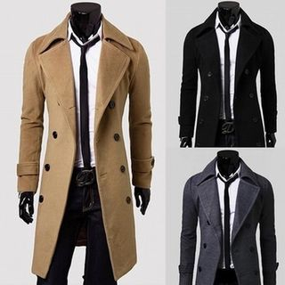 Bay Go Mall Double-Breasted Coat