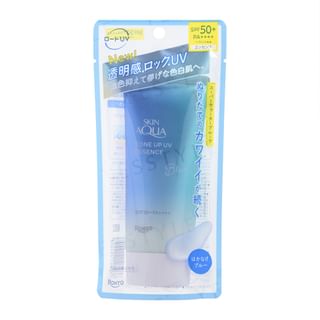 Rohto Mentholatum - Skin Aqua Tone Up Uv Essence Blue Spf 50+ Pa++++ 70G