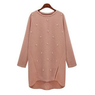 Sugar Town Faux Pearl Knit Pullover
