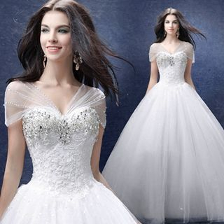 Angel Bridal Rhinestone A-Line Wedding Dress