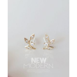 Miss21 Korea Leaf Motif Stud Earrings