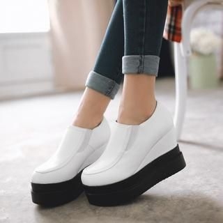 Pangmama Faux-Leather Platform Wedges