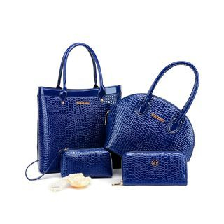 LineShow Set of 4: Square Tote + Tote + Cosmetic Bag + Long Wallet