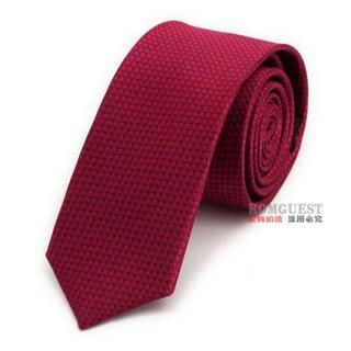 Romguest Houndstooth Neck Tie Dark Red - One Size