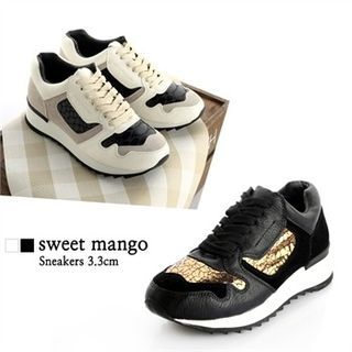 SWEET MANGO Color-Block Sneakers