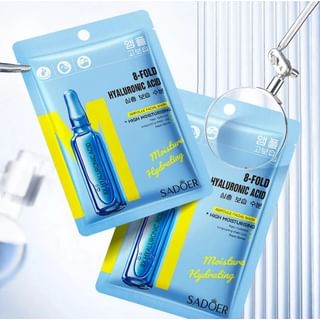 Sadoer - 8 Fold Hyaluronic Acid Ampoule Facial Mask - 6 Types 4-Fold Ceramide - 25Ml