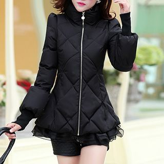 Donnae Ruffle Quilted Jacket
