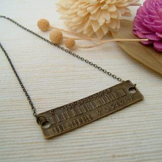 MyLittleThing Barcode Necklace Copper - One Size