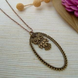 MyLittleThing Teardrop Owl Necklace Copper - One Size