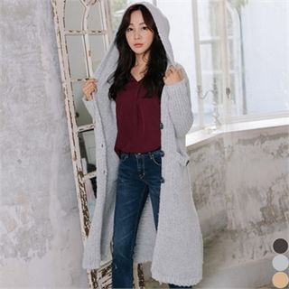 ANNINA Hooded Long Cardigan