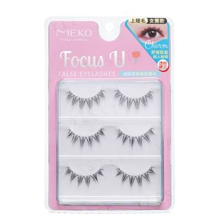 MEKO - Focus U Upper False Eyelashes Girls' Group Style 3 pairs