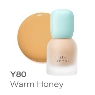 Cute Press - Hybrid Brightening Foundation Spf 50 Pa++++ Y80 Warm Honey