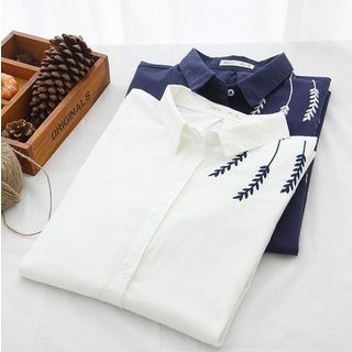 Moricode Long-Sleeve Embroidered Shirt