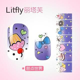 Litfly Nail Sticker (D1034) 1 pc (14 stickers)
