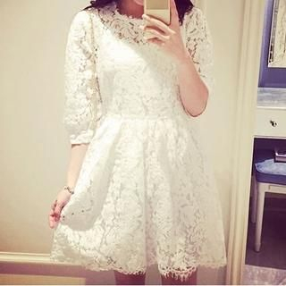 Fashion Street Lace A-Line Dress