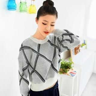 59 Seconds Cropped Drop-Shoulder Sweater