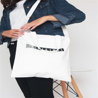 Bags 'n Sacks Lettering Canvas Shopper Bag
