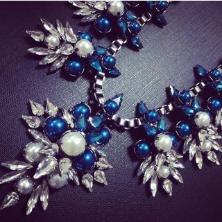 Bao Style Gemstone Segment Necklace