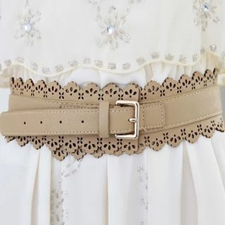 Carolle 8 Faux Leather Perforated Belt
