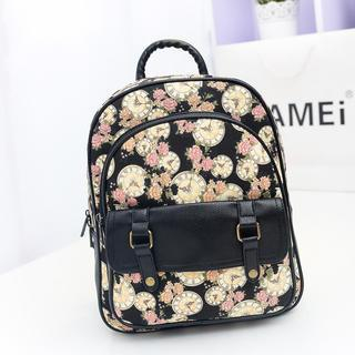 Bibiba Print Canvas Backpack