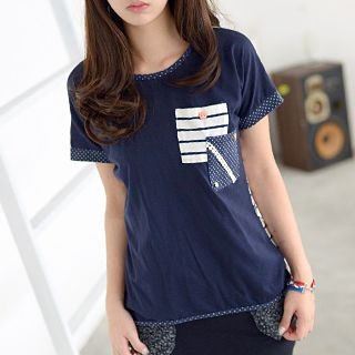 59 Seconds Double-Pocket Short-Sleeved T-Shirt