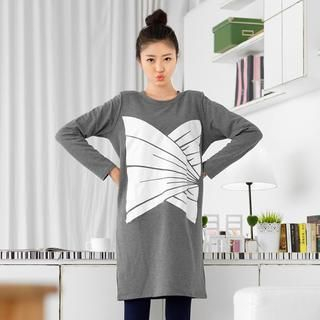59 Seconds Padded-Shoulder Print T-Shirt Dress