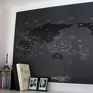 World Map Ver.Black Black - One Size