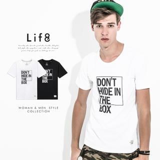 Life 8 Short Sleeved Lettering T-shirt