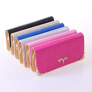 Pennyshine Faux-Leather Metal-Accent Long Wallet