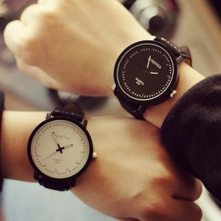 Tacka Watches Faux Leather Strap Couples' Watch